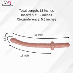 Measurement chart of a product with dimensions labeled, featuring the brand 'Kaamastra'.