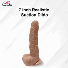 7 Inch Realistic Suction Dildo with 'Kaamastra' branding on a white background