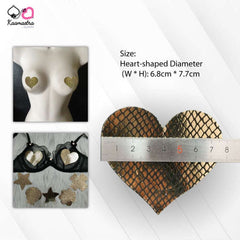 Kaamastra Heart shape Nipple Pasty-Golden
