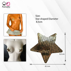 Kaamastra Star shape Nipple Pasty-Golden