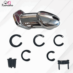 Kaamastra Silver Cage Penis Ring Chastity Device Small