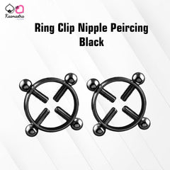 Ring clip peicing black