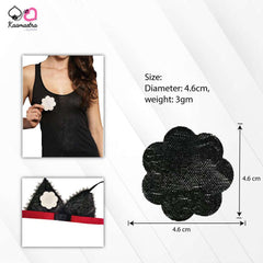 Kaamastra Black Round Lace Nipple Pasty