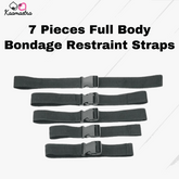 Kaamastra 7 Pieces Full Body Bondage Restraint Straps - Black