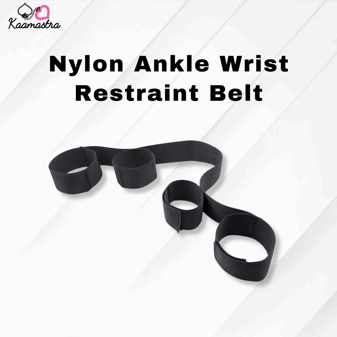Black Nylon Ankle Restraint on Kaamastra