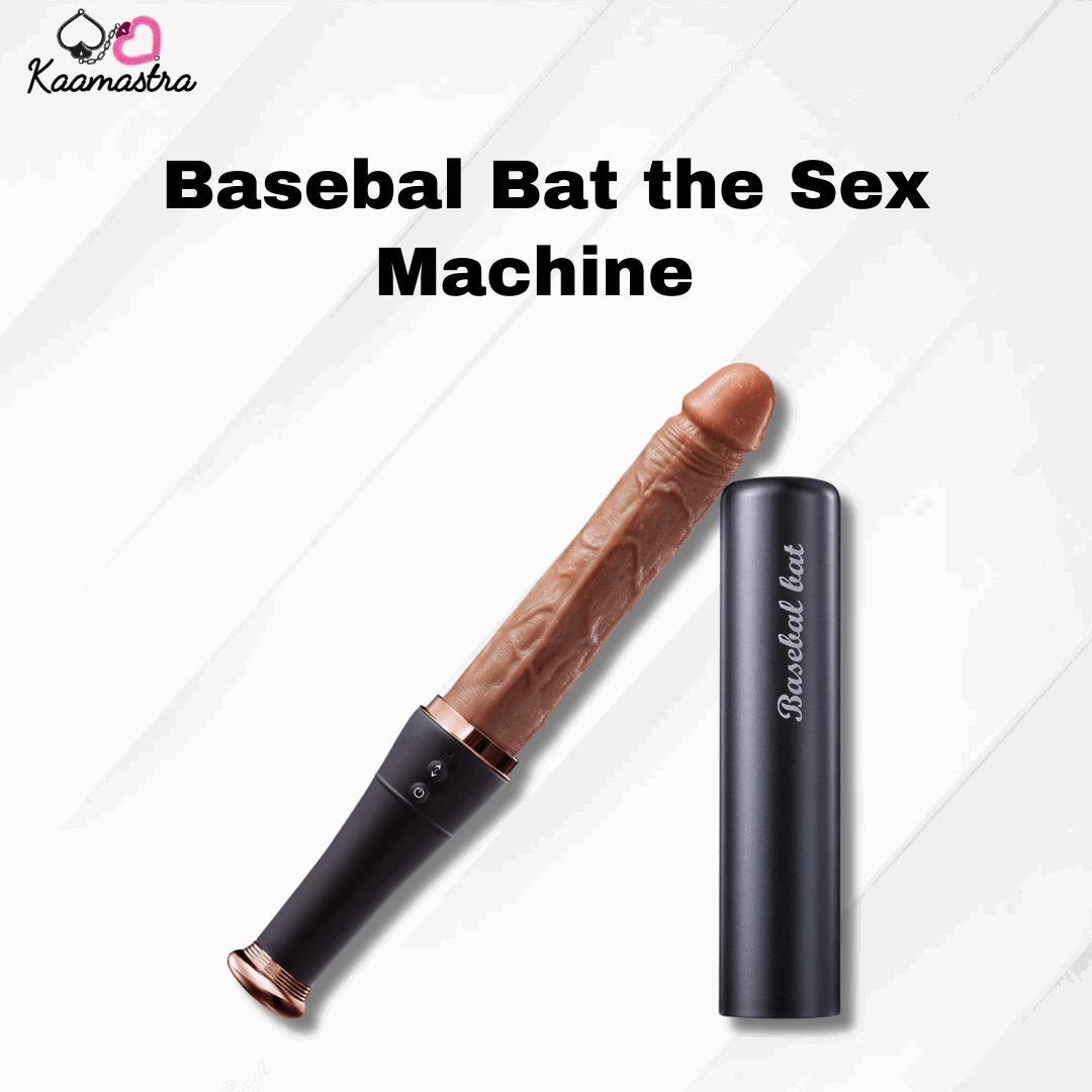 Kaamastra Baseball Bat Sex Machine - Sports-themed adult toy with dual penetration and tongue stimulation