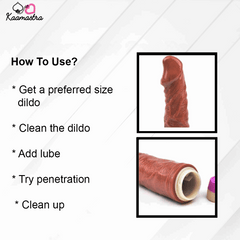 Silicon realistic brown dildo