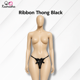 Kaamastra Ribbon Thong Black