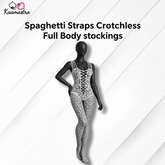 Kaamastra Spaghetti Straps Black Crotchless Body stockings