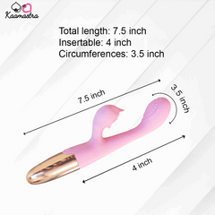 Kaamastra Vibrator Dimensions – 7.5-Inch Length, 4-Inch Insertable
