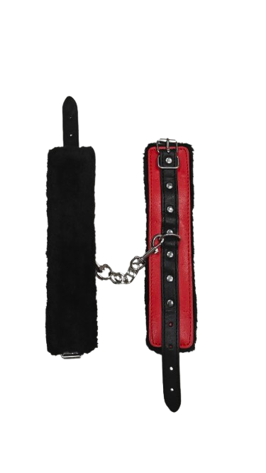 Kaamastra Red and Black Soft Padded Handcuffs for Couples