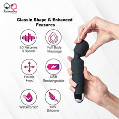 Kaamastra Black Wand Massager and Vibrator For Women