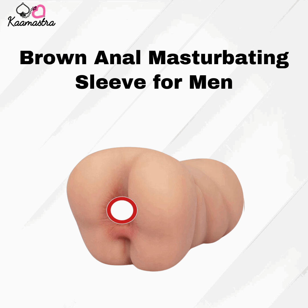 Kaamastra Brown Anal Masturbating Sleeve for Men - Realistic TPE silicone sleeve