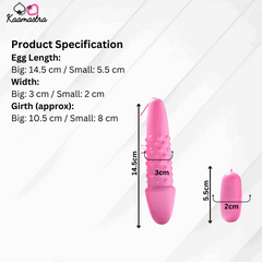 Product specs: 14.5cm & 5.5cm vibrating eggs with remote control – Kaamastra pleasure se