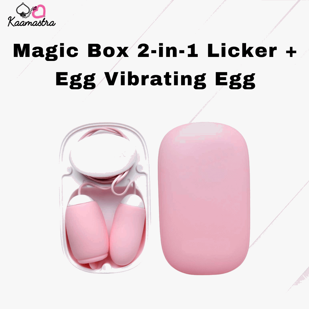 Kaamastra Magic Box 2-in-1 Licker and Vibrating Egg - Dual-action pleasure toy for versatile stimulation.