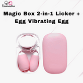 Kaamastra Magic Box 2-in-1 Licker and Vibrating Egg - Dual-action pleasure toy for versatile stimulation.