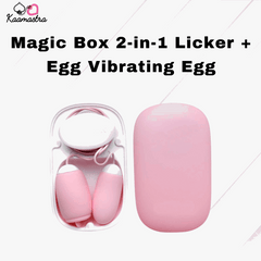 Kaamastra Magic Box 2-in-1 Licker and Vibrating Egg - Dual-action pleasure toy for versatile stimulation.