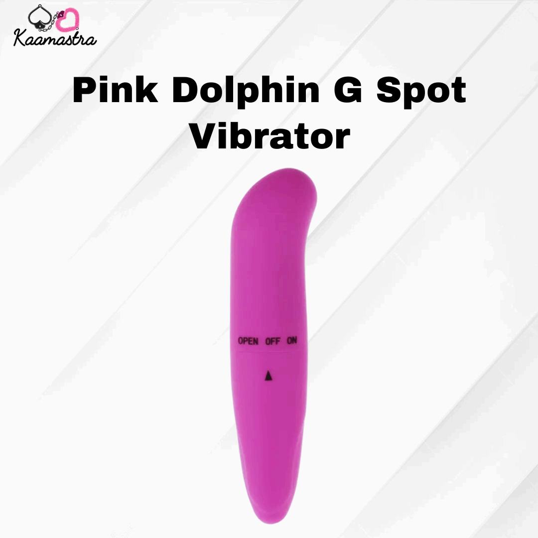 Close-up of Pink Dolphin G Spot Vibrator with ON/OFF controls