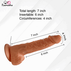 Vibrating suction dildo