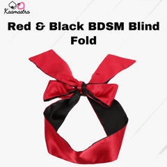 Kaamastra Red & Black Satin BDSM Blindfold for sensory play