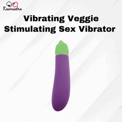 Kaamastra Vibrating Veggie Sex Toy – realistic brinjal (eggplant) design vibrator