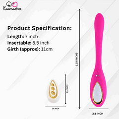 Vibrator measurements - 7 inches length, 5.5 inches insertable