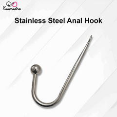 Stainless Steel Anal Hook on a white background with 'Kaamastra' branding.