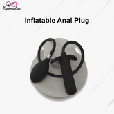 Inflatable anal plug with black handles on a white background, branded 'Kaamastra'.