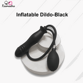 Black inflatable dildo on a white background with 'Kaamastra' branding.