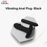 Black vibrating anal plug on a white background with 'Kaamastra' branding.