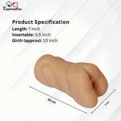 Product dimensions: 7-inch length, 5.5-inch insertable, 10-inch girth