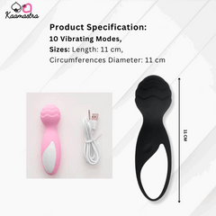 Product specs: 11cm rose wand vibrator – compact and waterproof