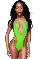 Kaamastra Neon Green Women's Monokini