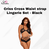 Kaamastra Polyester Criss Cross Waist strap Lingerie Set