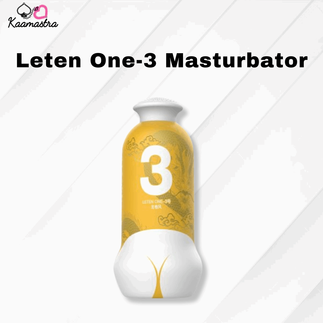Kaamastra Leten One-3 Masturbator - Compact male stroker for realistic pleasure.
