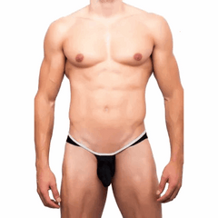 Kaamastra Black & White Strap Men's Bikini