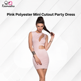 Kaamastra's Pink Cutout Mini Party Dress - Free Size | Sleeveless Bodycon Style