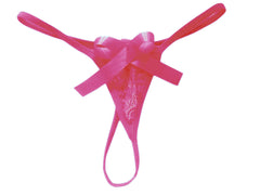Kaamastra Ribbon Thong for Women - Pink