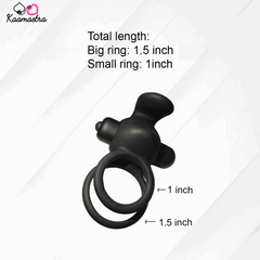 Kaamastra Vibrating Penis Ring-Black