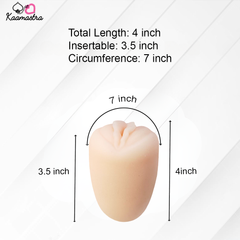 Measurement chart of a product with dimensions labeled, featuring the brand 'Kaamastra'.