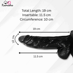 Measurement chart for a product with dimensions labeled on a white background