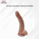 9 Inch Suction Silicone Dildo with 'Kaamastra' branding on a white background
