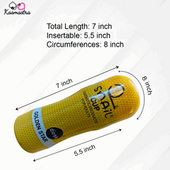 Snail Cup measurements - 7-inch length, 5.5-inch insertable