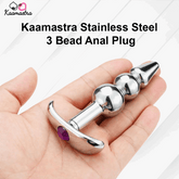 Kaamastra Stainless Steel 3 Bead Anal Plug
