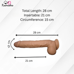 Measurement chart for a product with dimensions labeled, featuring the brand 'Kaamastra'.