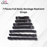 Kaamastra 7 Pieces Full Body Bondage Restraint Straps - Black
