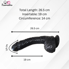 Kaamastra's Black Realistic Dildo with Suction Cup
