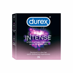 Durex Intense Condoms with extra Lubrication- Pack of 3