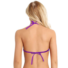 Kaamastra women Sexy Faux Leather Clubwear Lingerie Bra -Purple