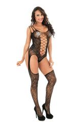 Kaamastra Fishnet Black Body Stockings & Free Thong